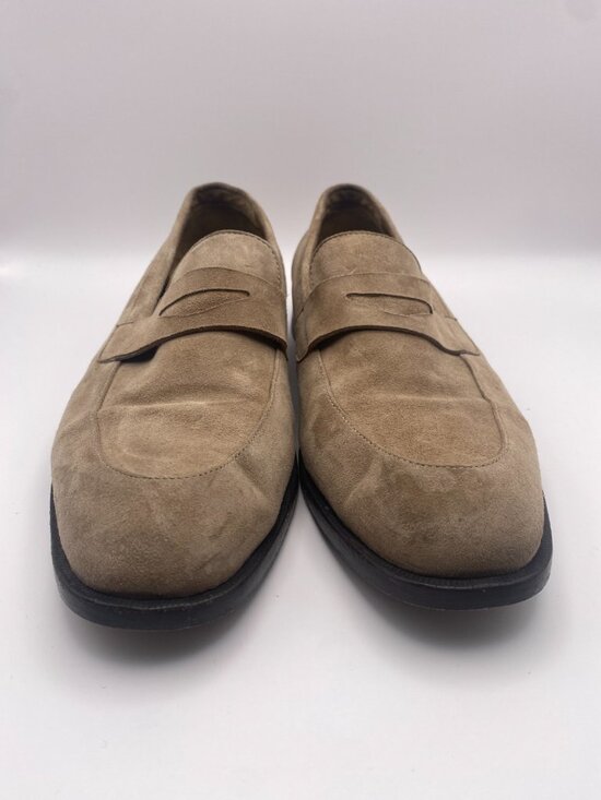 Hugo Boss Men\'s Italian-Made Suede Loafers With Penny Trim Sz 8 main image 8